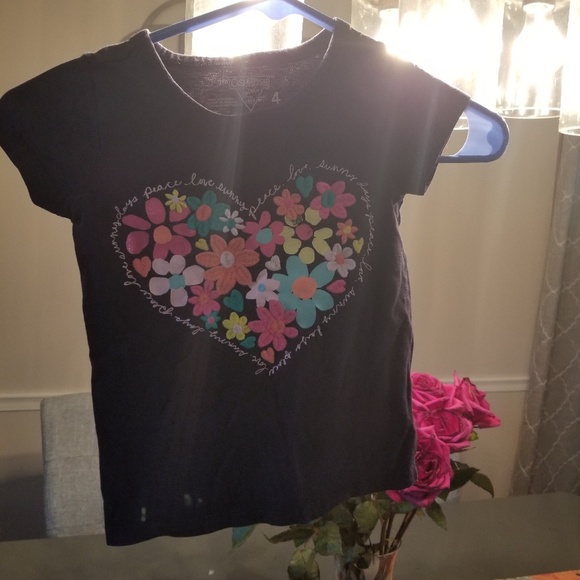 Girls,  flower osh kosh shirt - Picture 2 of 3